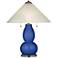 Dazzling Blue Fulton Table Lamp with Fluted Glass Shade