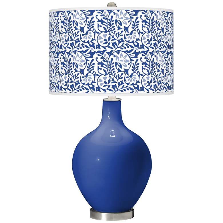 Image 1 Dazzling Blue Gardenia Ovo Table Lamp