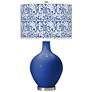 Dazzling Blue Gardenia Ovo Table Lamp