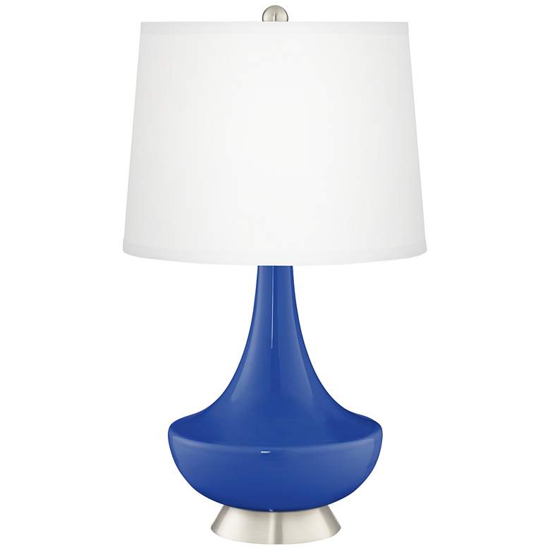 Image 3 Dazzling Blue Gillan Glass Table Lamp