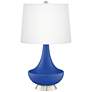 Dazzling Blue Gillan Glass Table Lamp in scene
