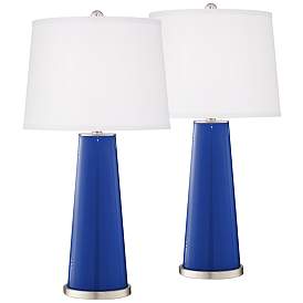 Image2 of Dazzling Blue Leo Table Lamp Set of 2 with Dimmers