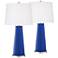 Dazzling Blue Leo Table Lamp Set of 2 with Dimmers