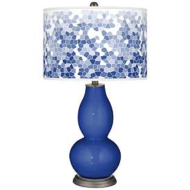 Image1 of Dazzling Blue Mosaic Giclee Double Gourd Table Lamp