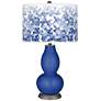 Dazzling Blue Mosaic Giclee Double Gourd Table Lamp