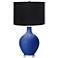 Dazzling Blue Ovo Table Lamp with Black Shade