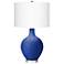 Dazzling Blue Ovo Table Lamp With Dimmer