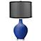 Dazzling Blue Ovo Table Lamp with Organza Black Shade