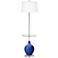 Dazzling Blue Ovo Tray Table Floor Lamp