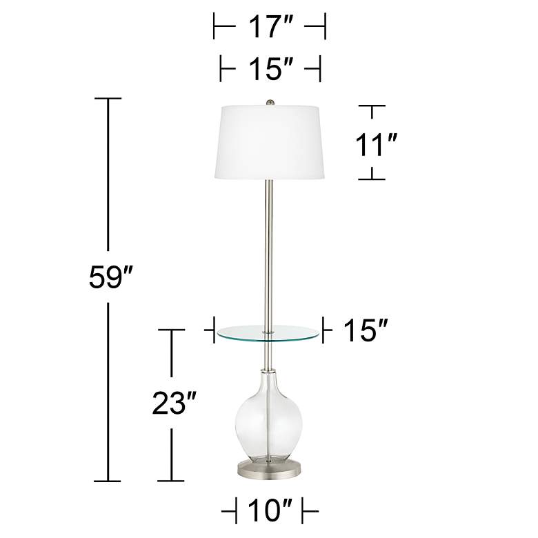 Image 4 Dazzling Blue Ovo Tray Table Floor Lamp more views