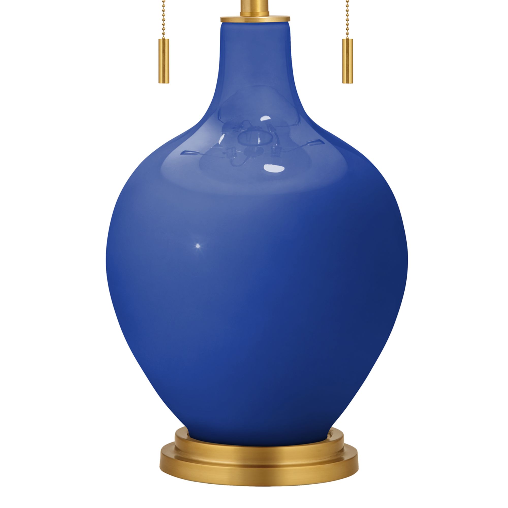 Image 3 Dazzling Blue Toby Brass Accents Table Lamp more views
