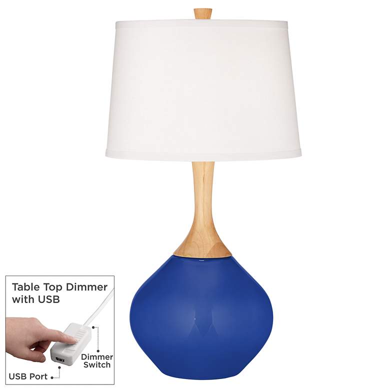 Image 1 Dazzling Blue Wexler Table Lamp with Dimmer