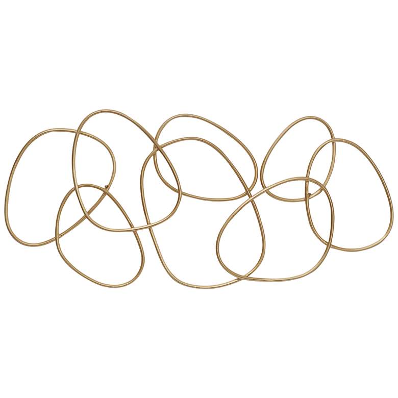 Image 1 De Lou 43 inch Wide Gold Metal Abstract Wall Decor