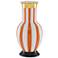 De Luca 22 1/4"H Orange and White Porcelain Decorative Vase