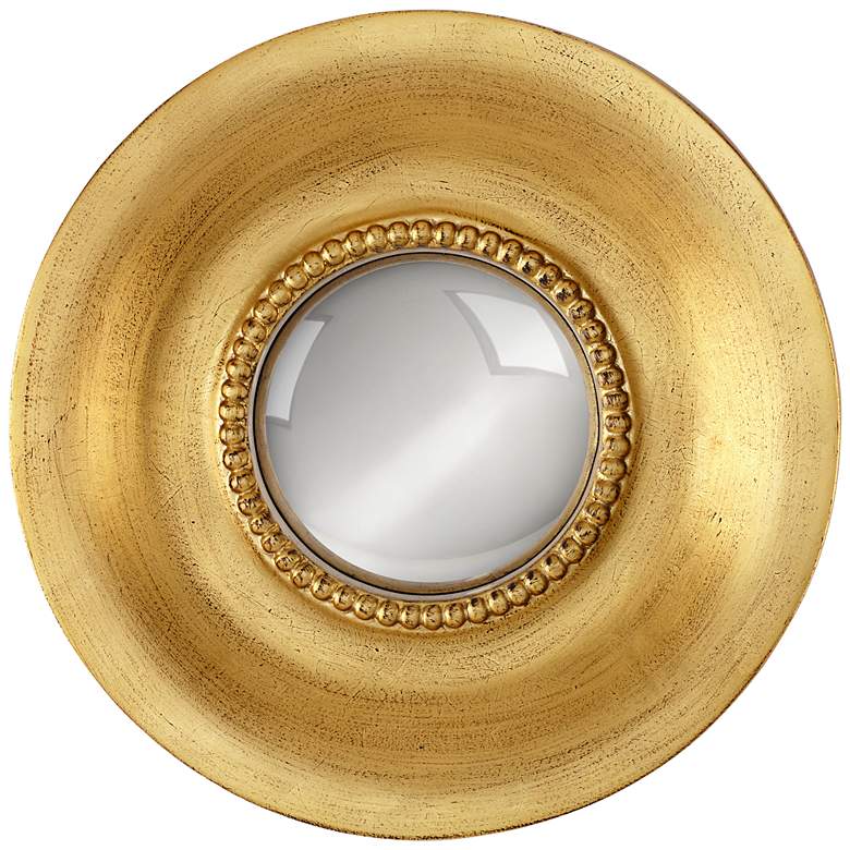 Image 1 De Soto Antique Gold 17 3/4 inch Round Convex Wall Mirror