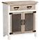 Deacon 28 1/4"W White and Oak Brown 2-Door Storage Cabinet