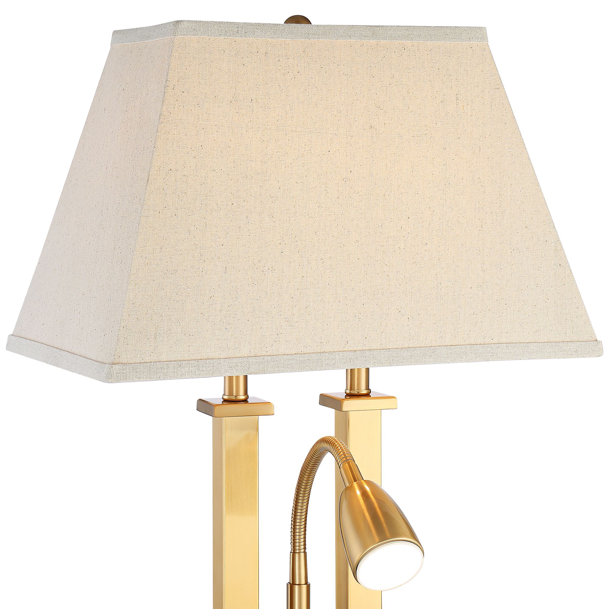 Deacon Brass Gooseneck Desk Lamp with USB Port and Outlet 79P59