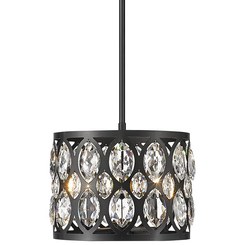 Image 2 Dealey 11 1/4" Wide Matte Black 3-Light Mini-Chandelier