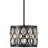 Dealey 11 1/4" Wide Matte Black 3-Light Mini-Chandelier
