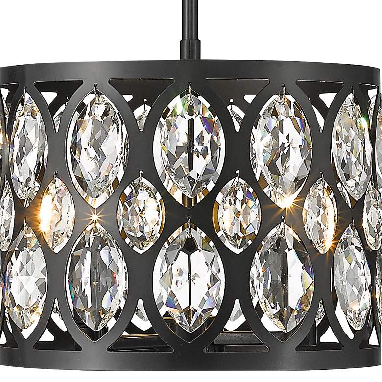 Image 3 Dealey 11 1/4" Wide Matte Black 3-Light Mini-Chandelier more views