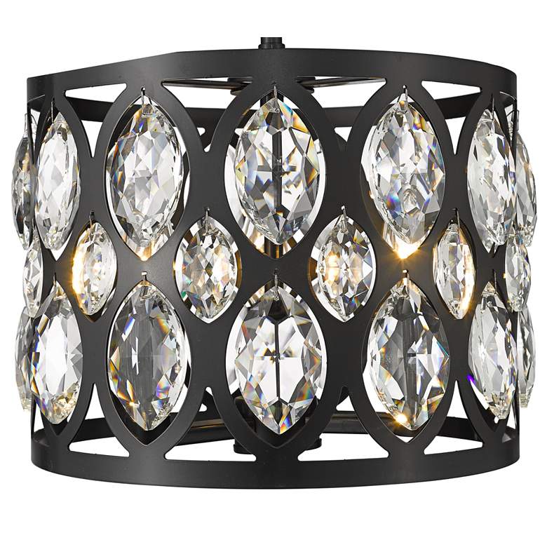 Image 4 Dealey 11 1/4" Wide Matte Black 3-Light Mini-Chandelier more views