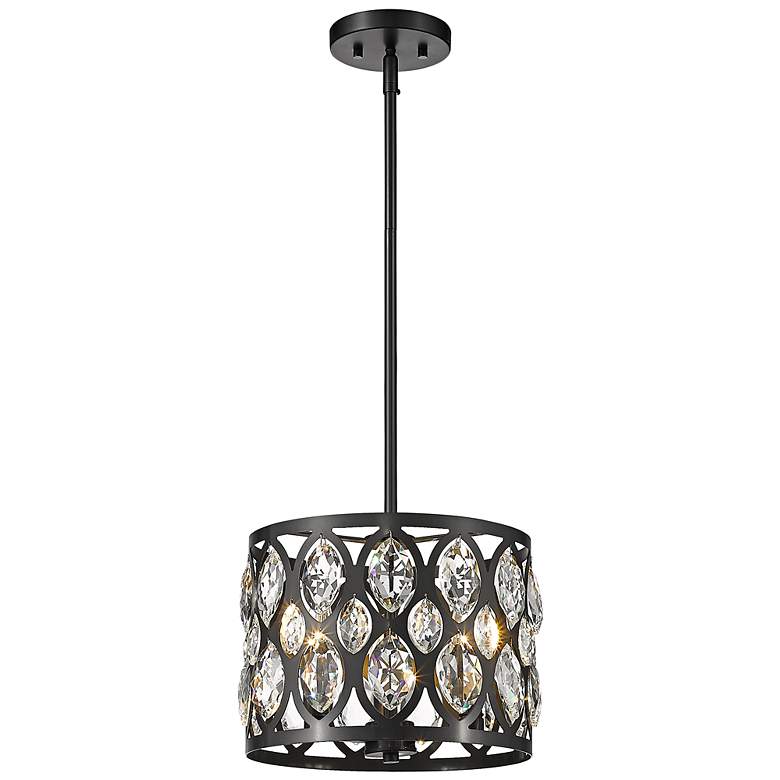 Image 6 Dealey 11 1/4" Wide Matte Black 3-Light Mini-Chandelier more views