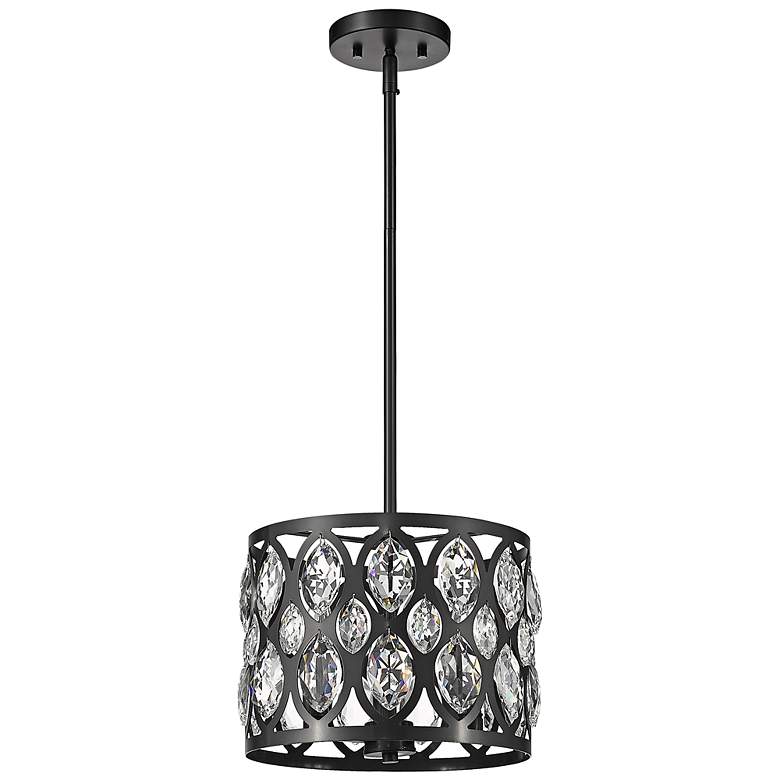 Image 7 Dealey 11 1/4" Wide Matte Black 3-Light Mini-Chandelier more views