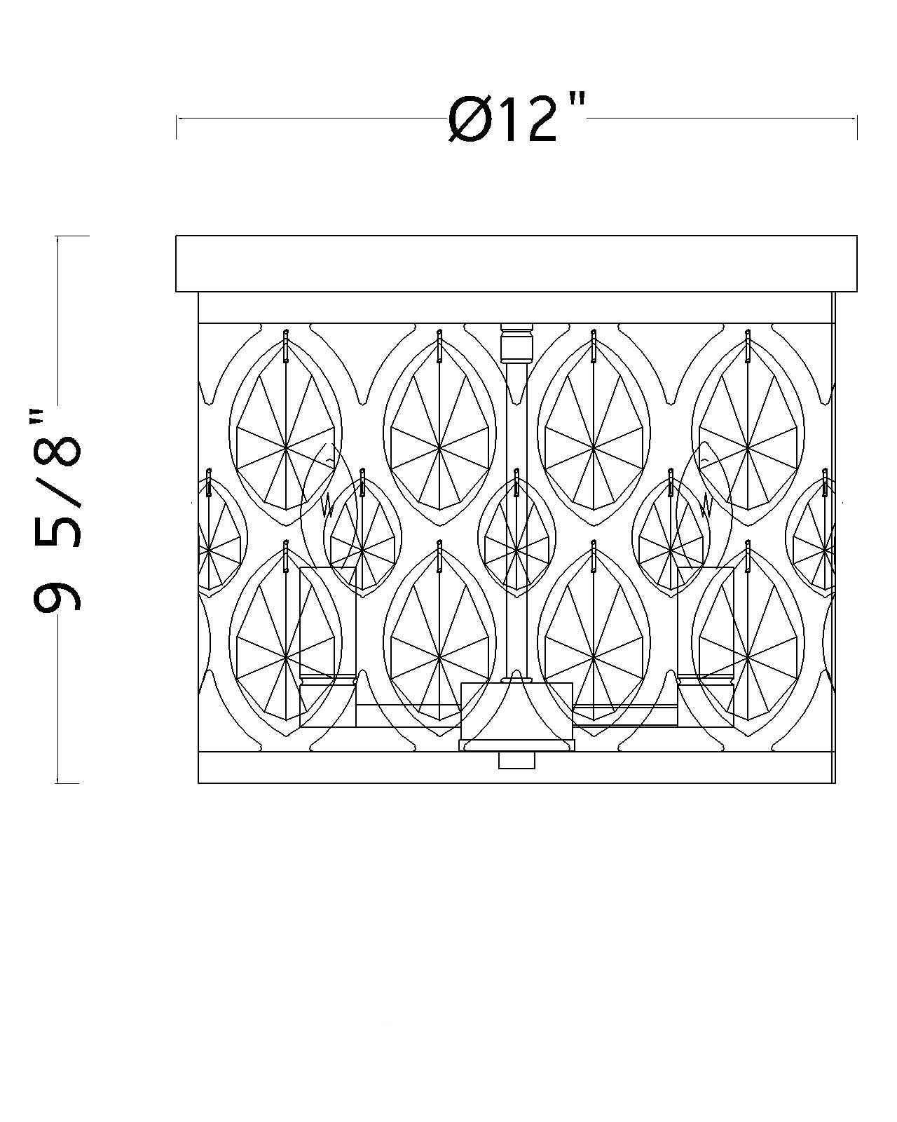 Dealey 11 3/4" Wide Matte Black Ceiling Light