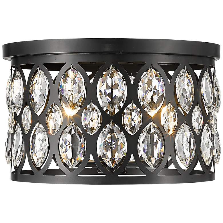 Image 3 Dealey 15 3/4" Wide Matte Black 4-Light Ceiling Light