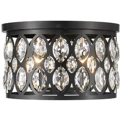 Dealey 15 3/4" Wide Matte Black 4-Light Ceiling Light