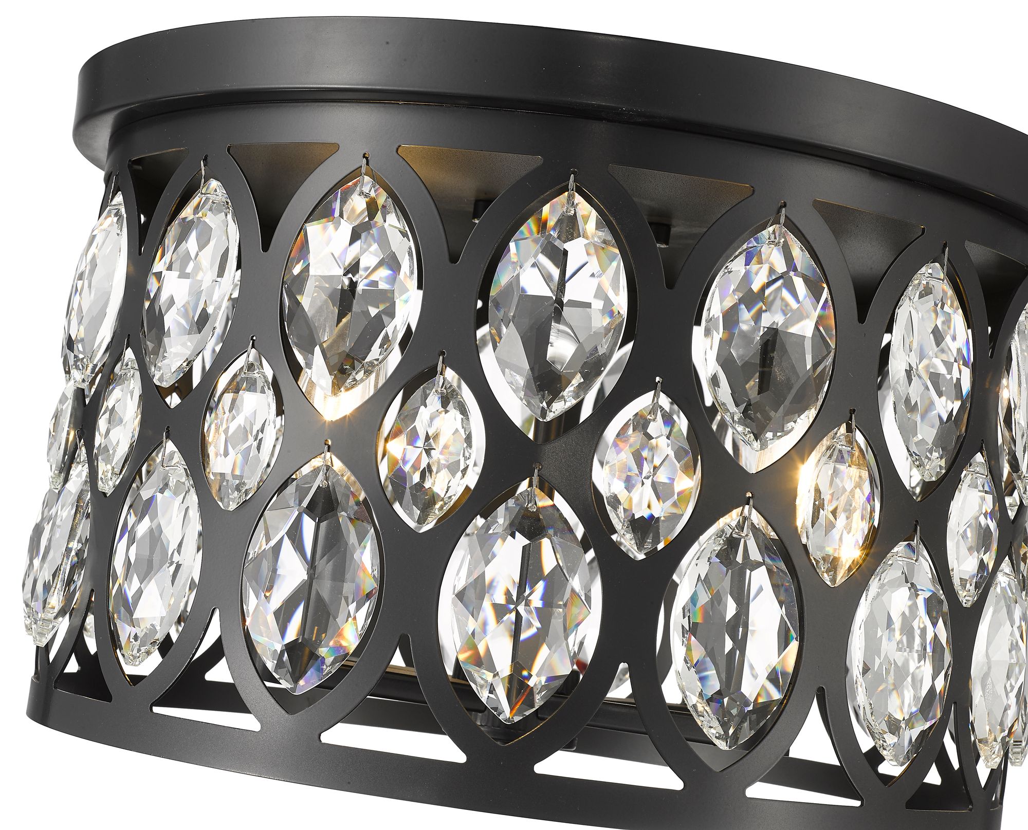 Dealey 15 3/4" Wide Matte Black 4-Light Ceiling Light in scene