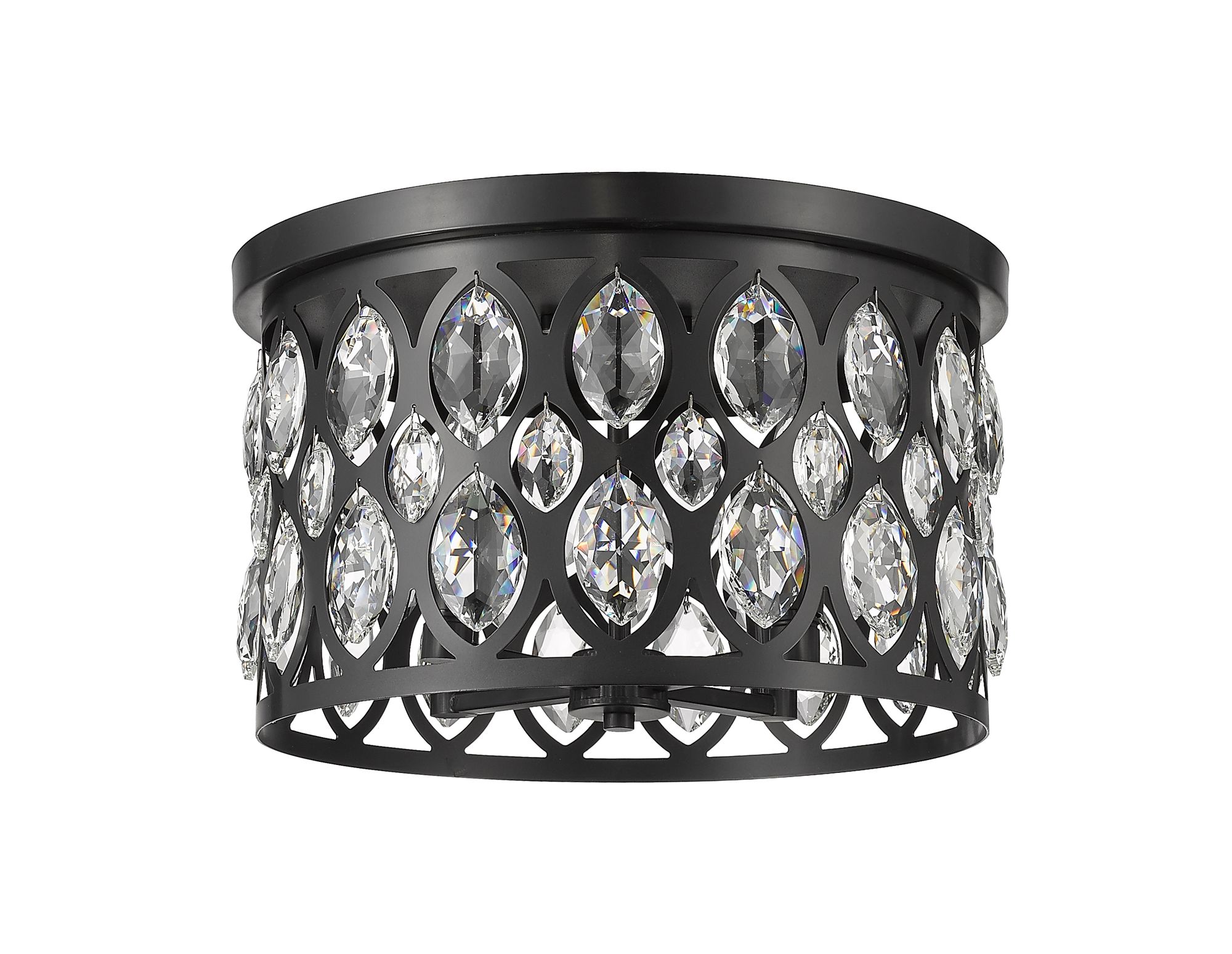 Dealey 15 3/4" Wide Matte Black 4-Light Ceiling Light in scene