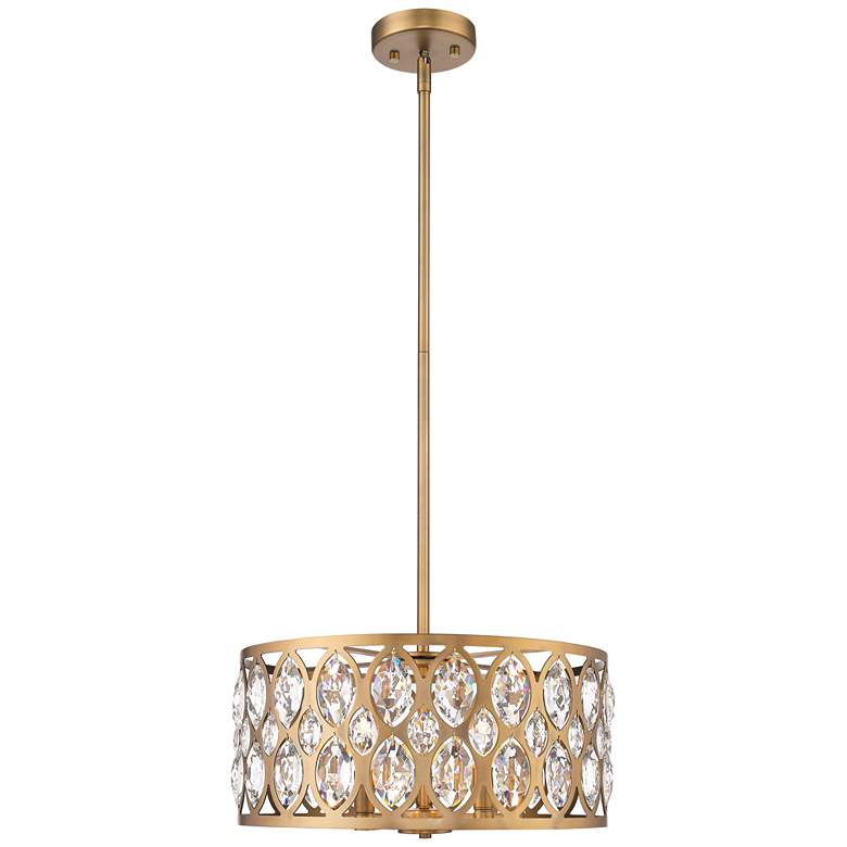 Image 1 Dealey 19 1/4" Wide Heirloom Brass 5-Light Chandelier