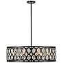2_Dealey 30 1/4" Wide Matte Black 8-Light Drum Pendant