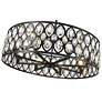 7_Dealey 30 1/4" Wide Matte Black 8-Light Drum Pendant more views