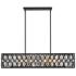Dealey 42 3/4"W Matte Black and Crystal Linear Chandelier