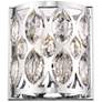 Dealey 9 1/4" High Chrome and Crystal Wall Sconce