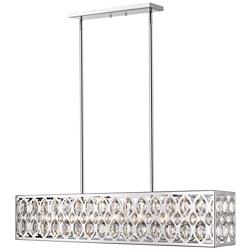 Dealey 9 1/4"W Crystal Chrome 7-Light Kitchen Island Light Chandelier