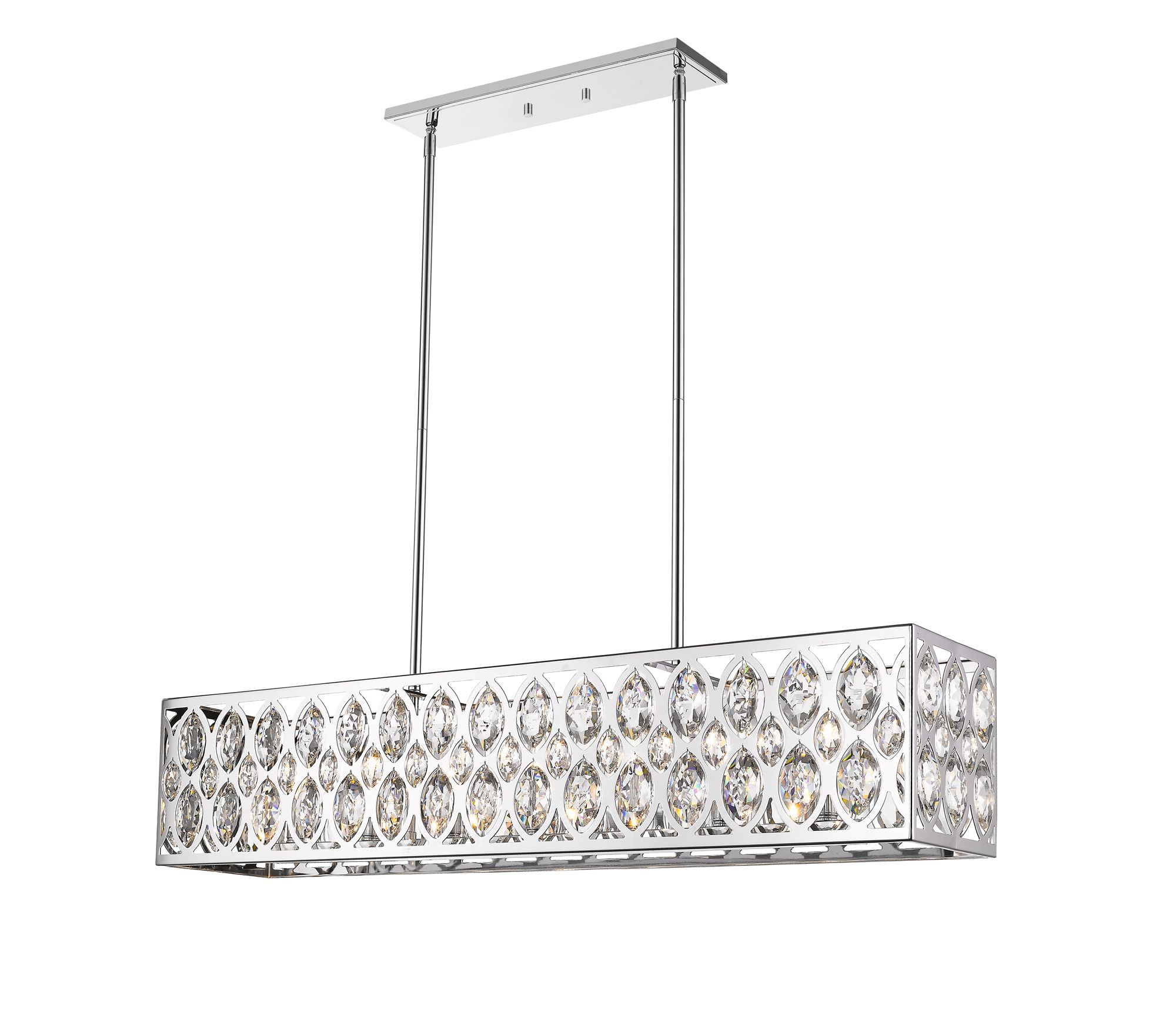 Image 3 Dealey 9 1/4"W Crystal Chrome 7-Light Kitchen Island Light Chandelier more views