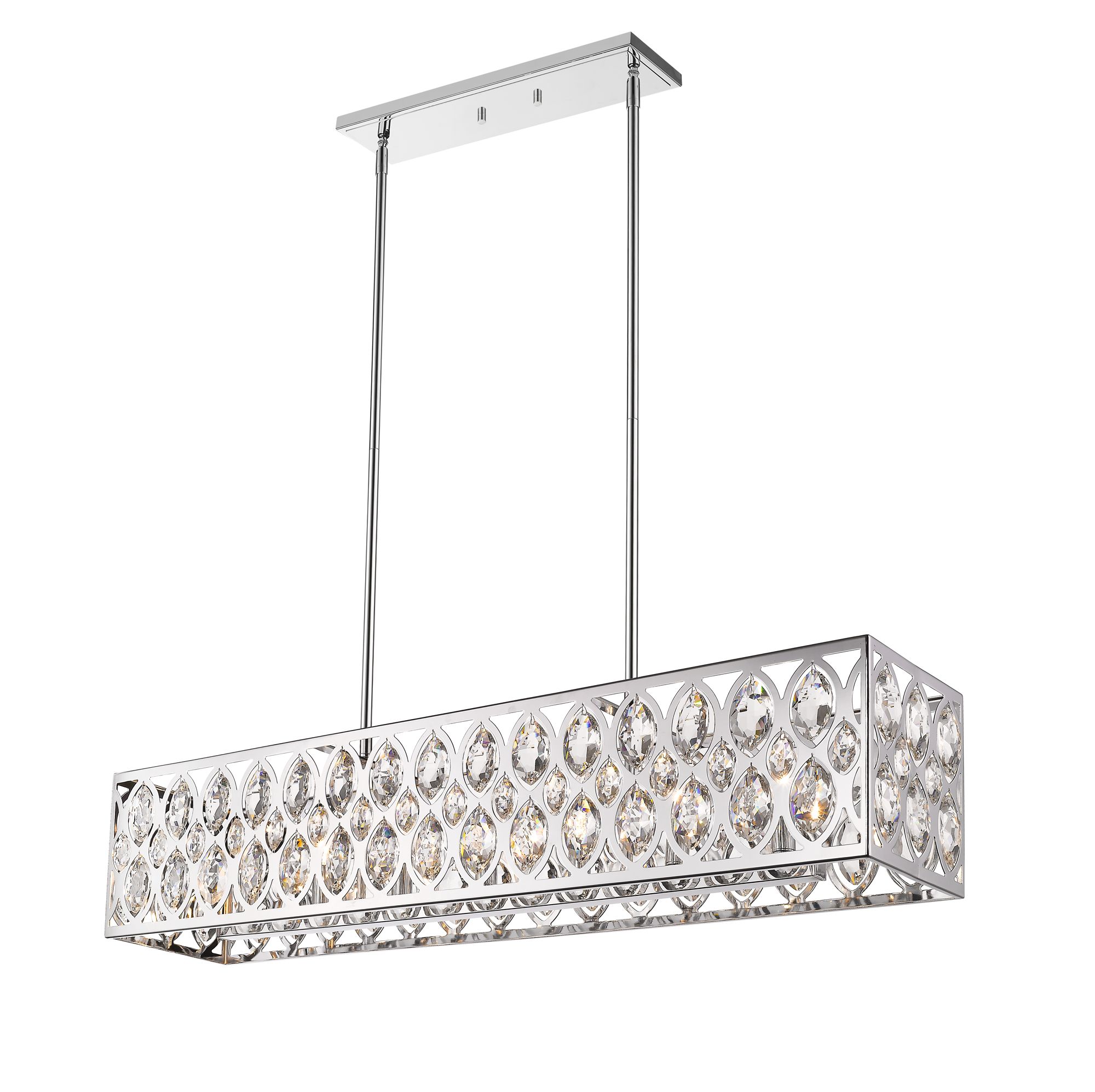 Image 4 Dealey 9 1/4"W Crystal Chrome 7-Light Kitchen Island Light Chandelier more views