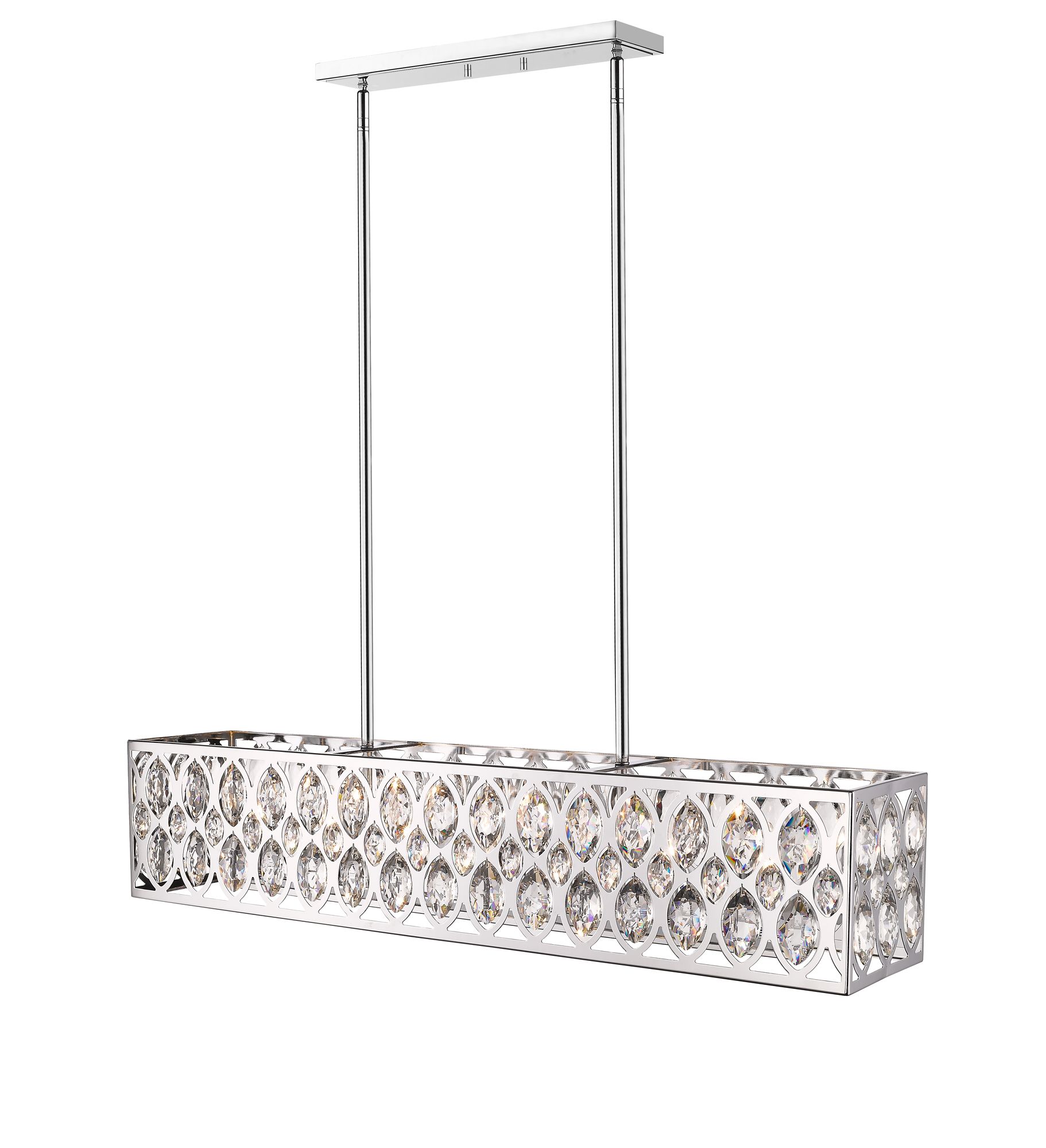 Image 5 Dealey 9 1/4"W Crystal Chrome 7-Light Kitchen Island Light Chandelier more views