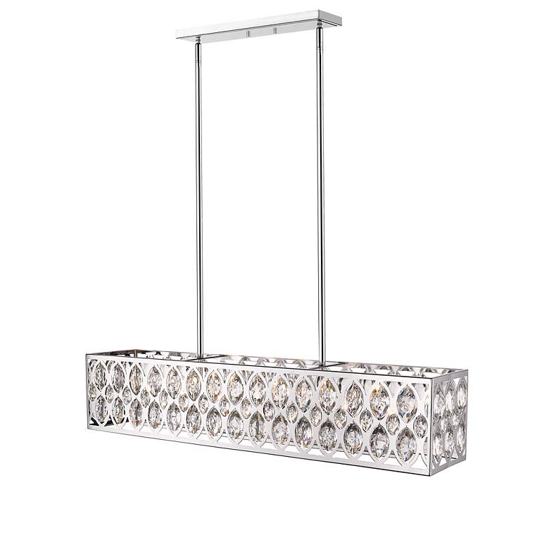 Image 5 Dealey 9 1/4"W Crystal Chrome 7-Light Kitchen Island Light Chandelier more views