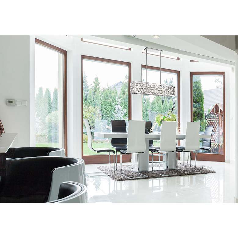 Image 6 Dealey 9 1/4"W Crystal Chrome 7-Light Kitchen Island Light Chandelier more views