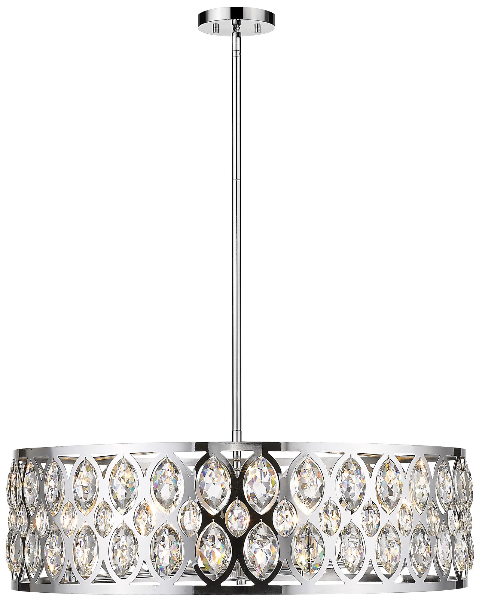 Dealey by Z-Lite Chrome 30.25 inch 8 Light Chandelier