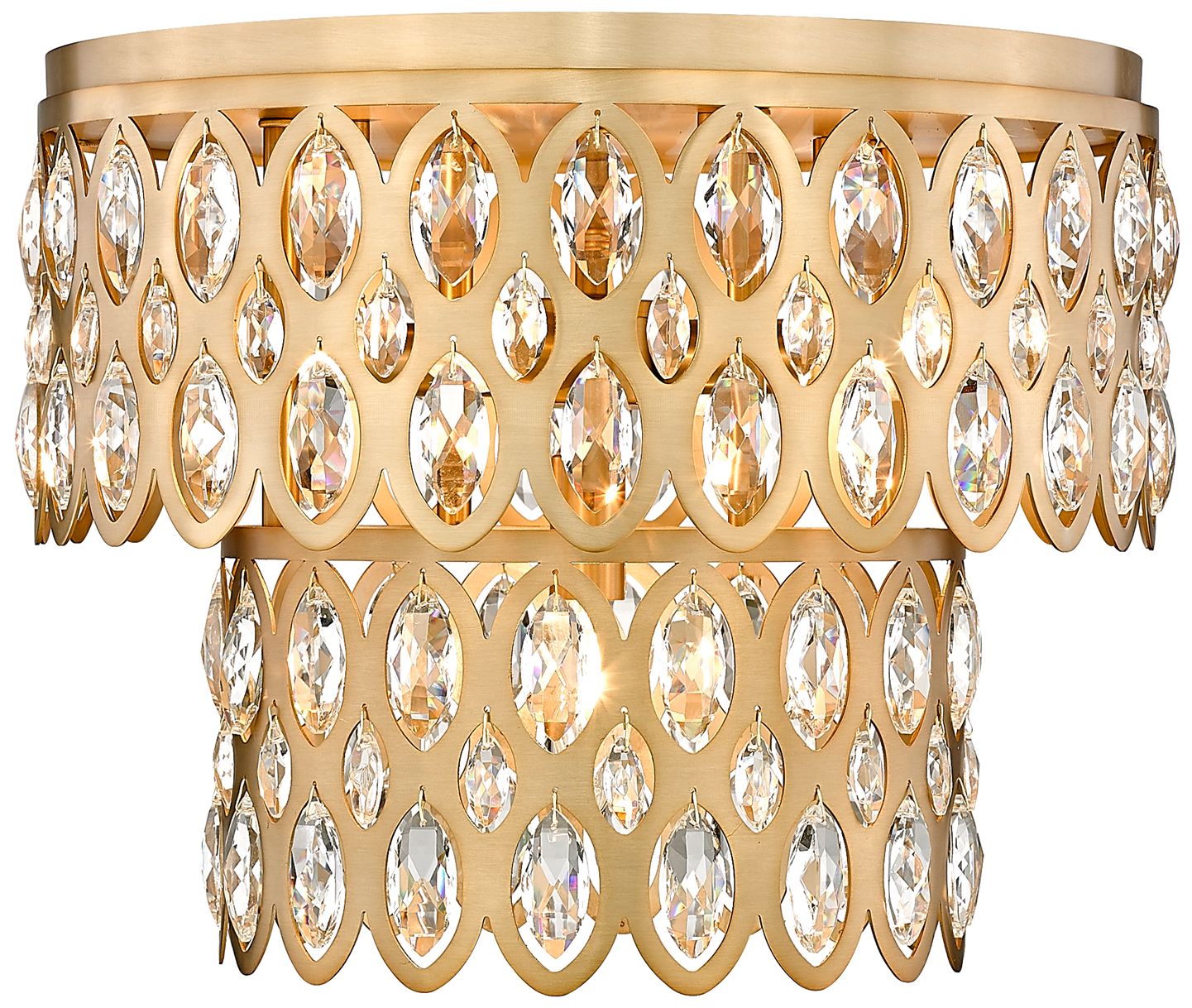 Image 2 Dealey by Z-Lite Heirloom Brass 15 inch 5 Light Flush Mount