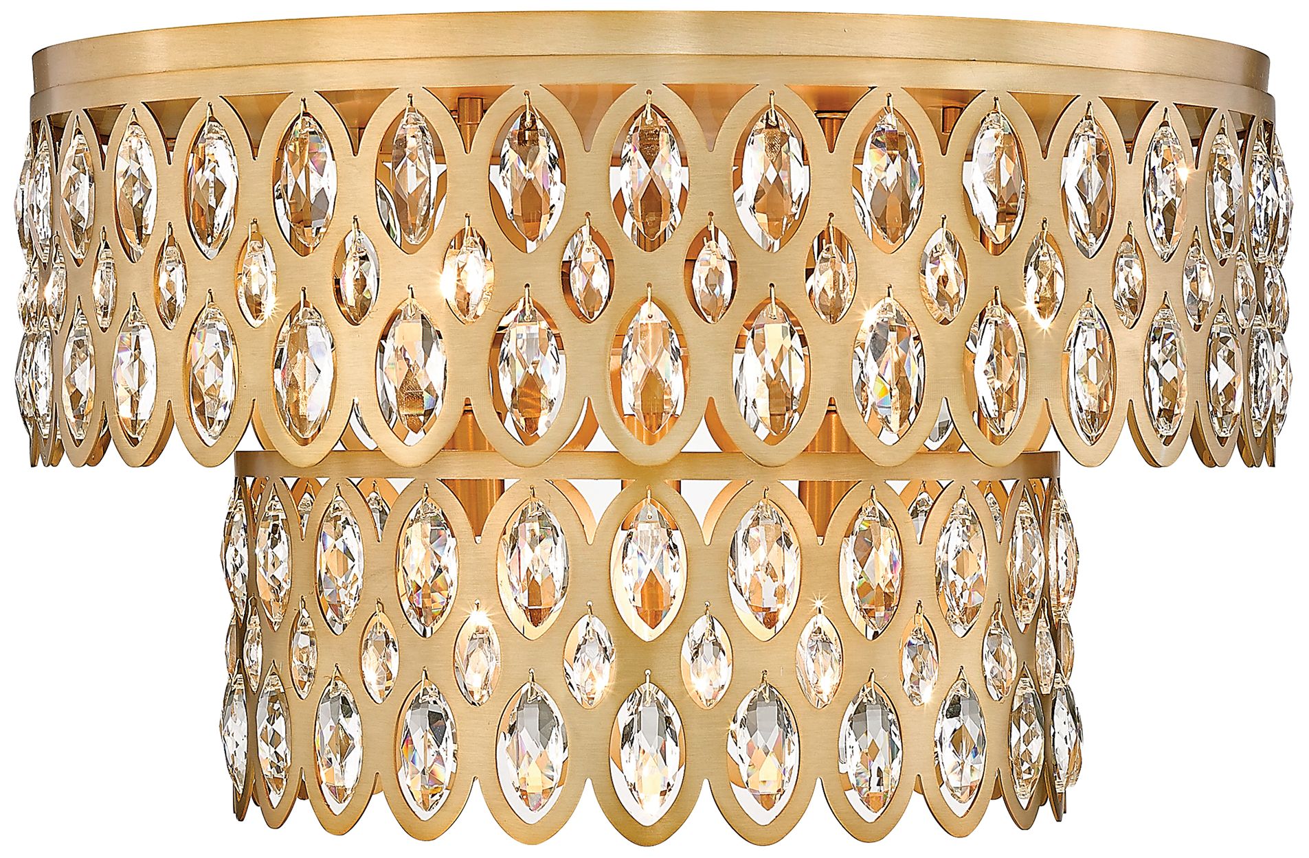 Dealey by Z-Lite Heirloom Brass 20 inch 9 Light Flush Mount