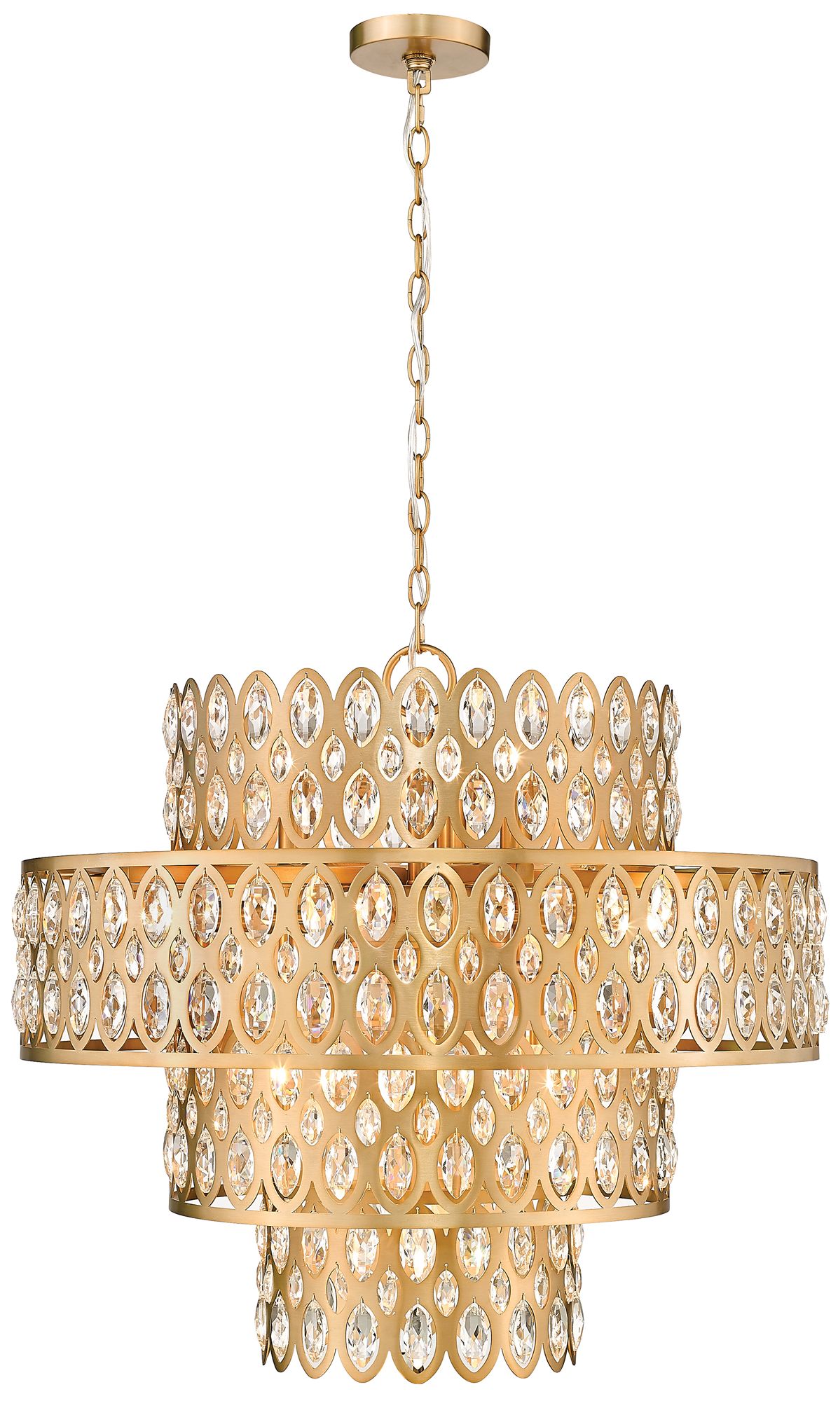 Dealey by Z-Lite Heirloom Brass 25.75 inch 13 Light Pendant