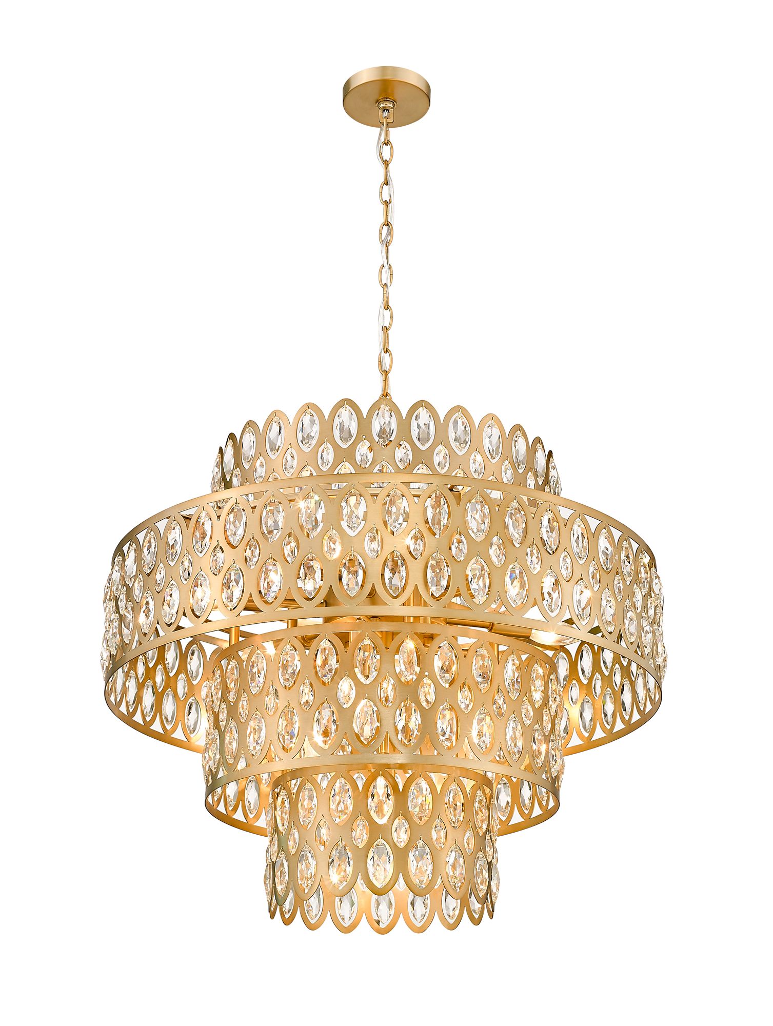 Image 5 Dealey by Z-Lite Heirloom Brass 25.75 inch 13 Light Pendant more views