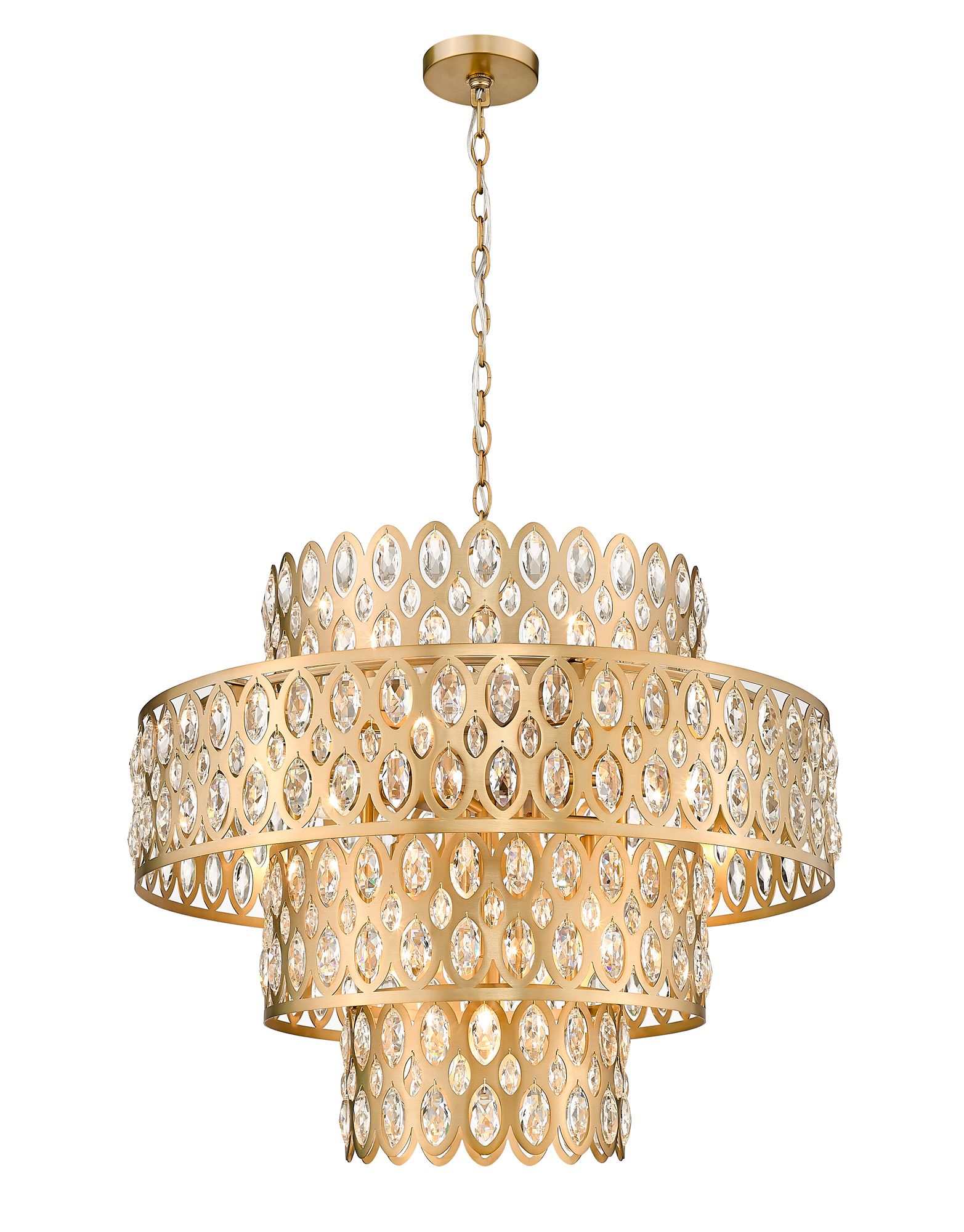 Image 6 Dealey by Z-Lite Heirloom Brass 25.75 inch 13 Light Pendant more views