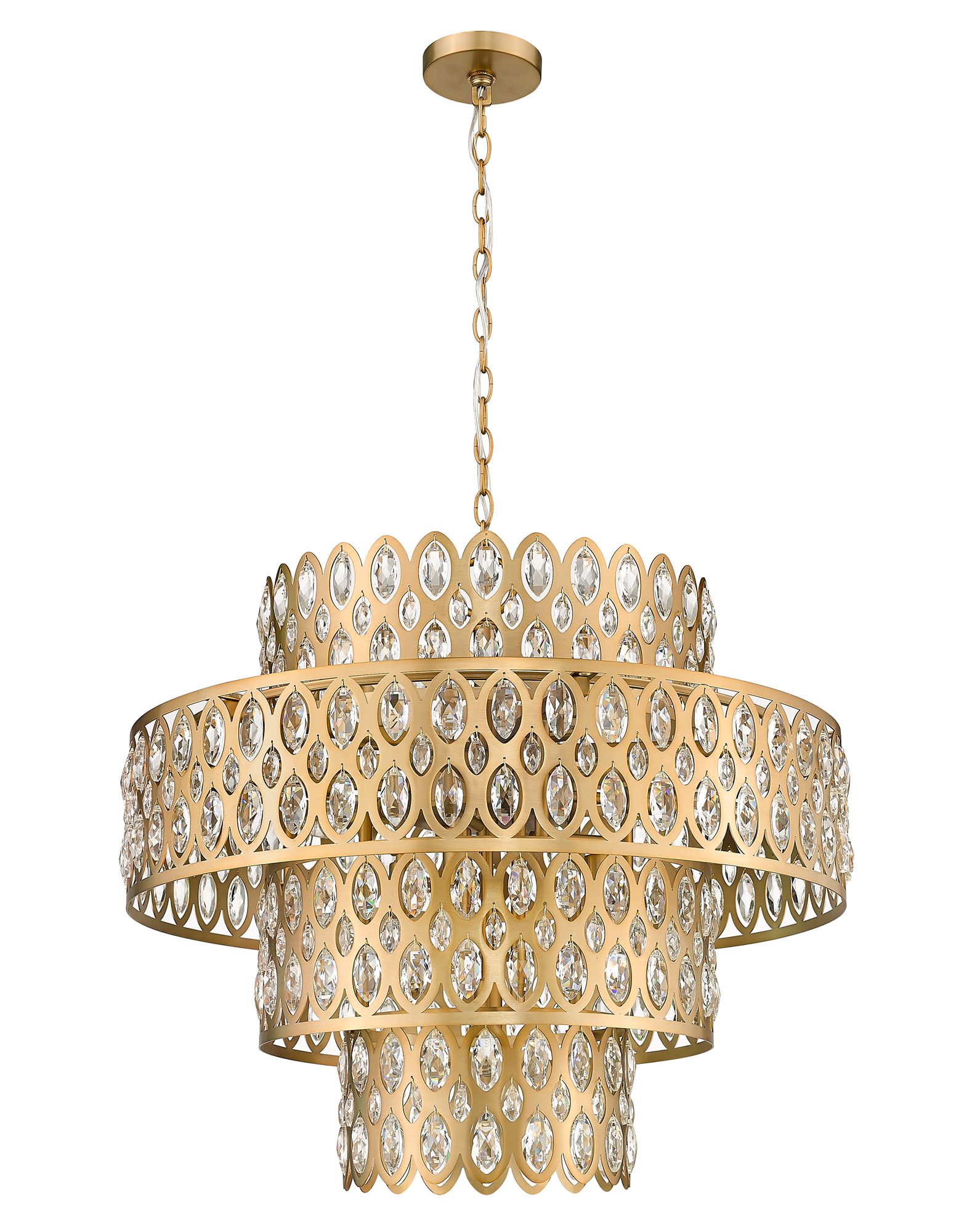 Dealey by Z-Lite Heirloom Brass 25.75 inch 13 Light Pendant